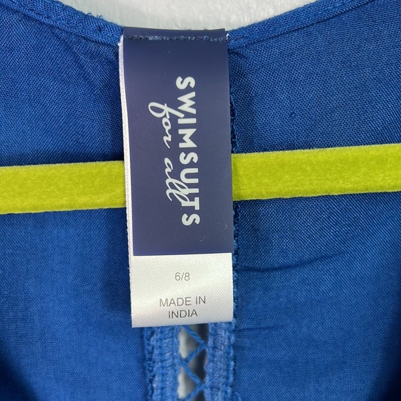 Swimsuits for All Blue Ombre Trumpet Sleeve Coverup 6/8 - Picture 8 of 13